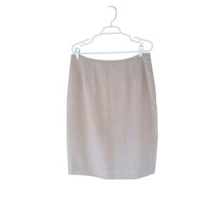 Dana Buchman Tan Ribbed Midi Skirt Size 16